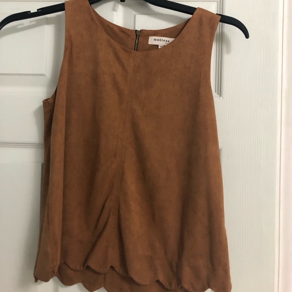 Monteau Faux Suede Tank - Picture 1 of 3